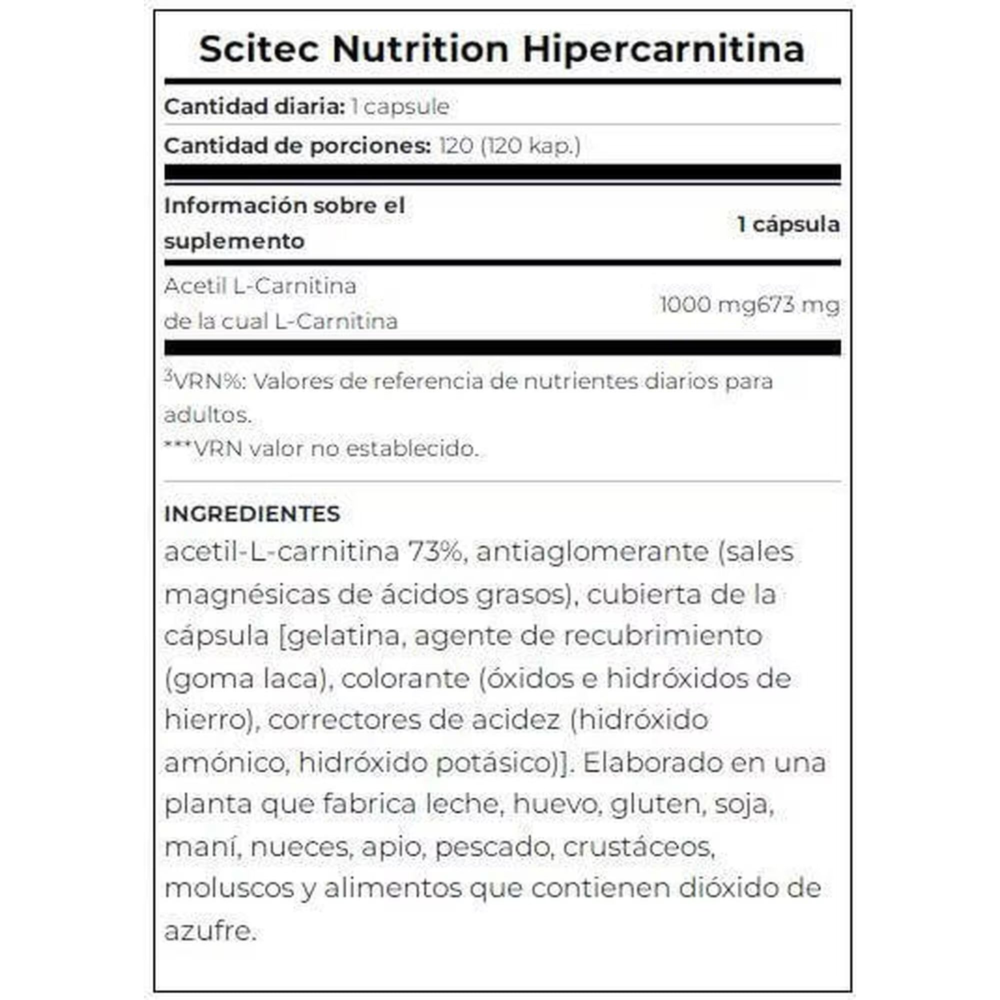 Scitec Nutrition Hyper Carnitine 120 Caps