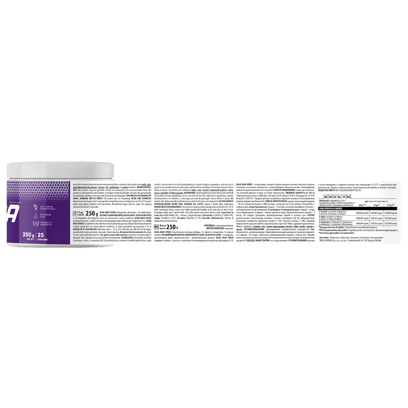 Trec Nutrition BCAA HIGH SPEED 250 gr