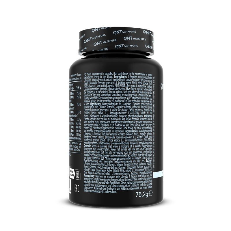 QNT TESTEK TESTOSTERON BOOSTER | 120 CAPSULES