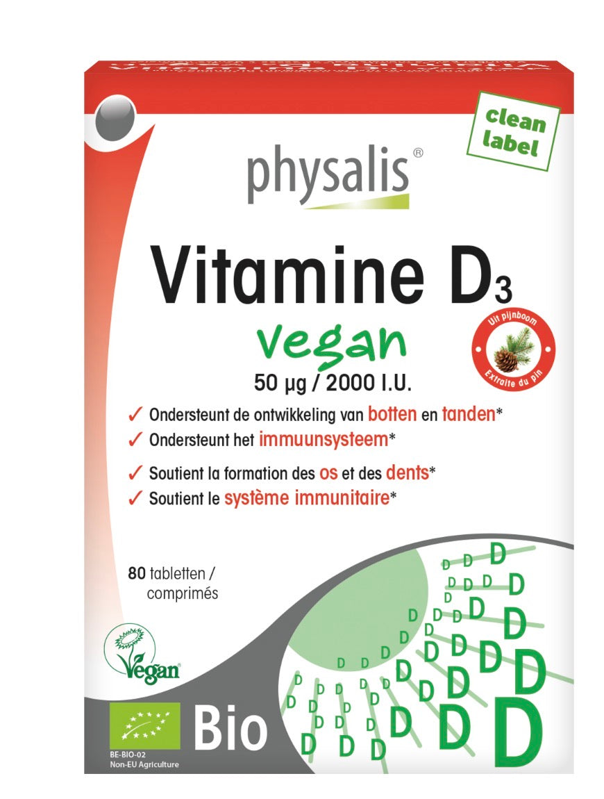 Physalis Vitamine D3 Vegan 80 tabs