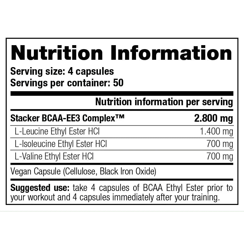 Stacker 2 BCAA Ethyl ester 198 Caps