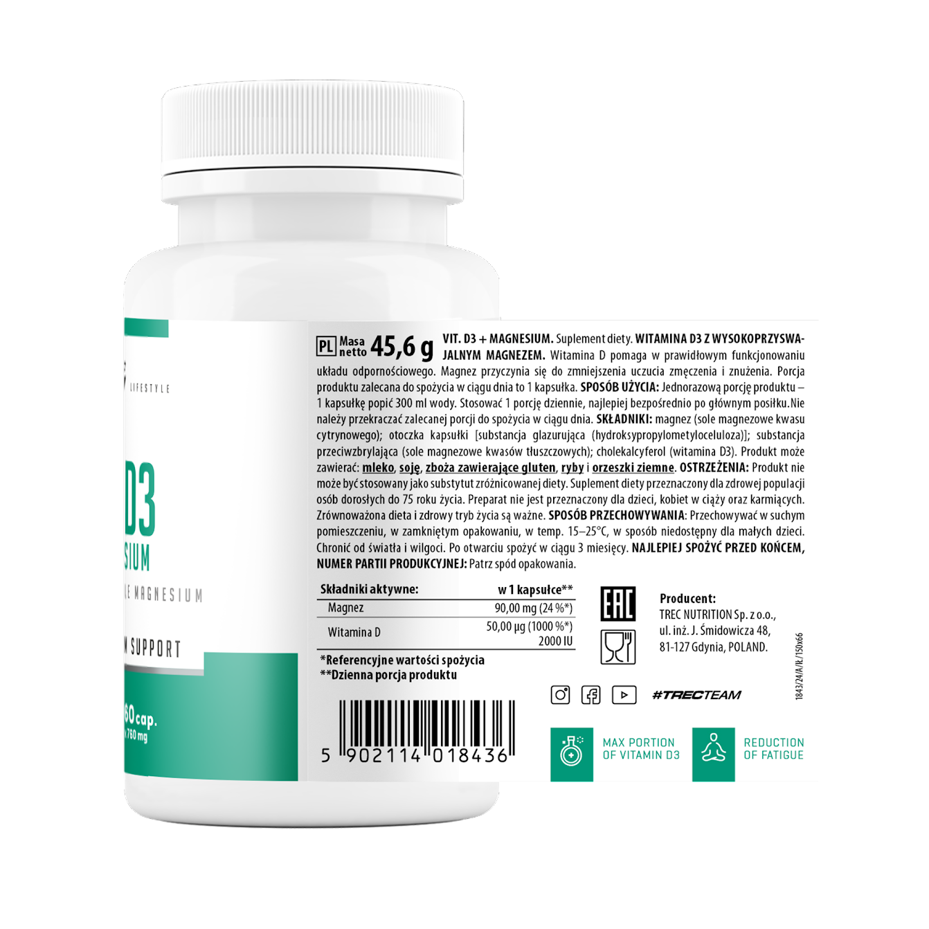 Trec Nutrition VIT. D3 + MAGNESIUM