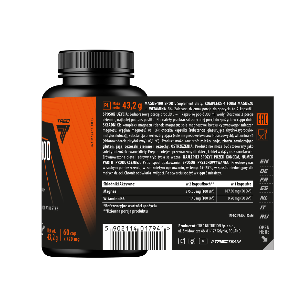 Trec Nutrition Magne 100 Sport