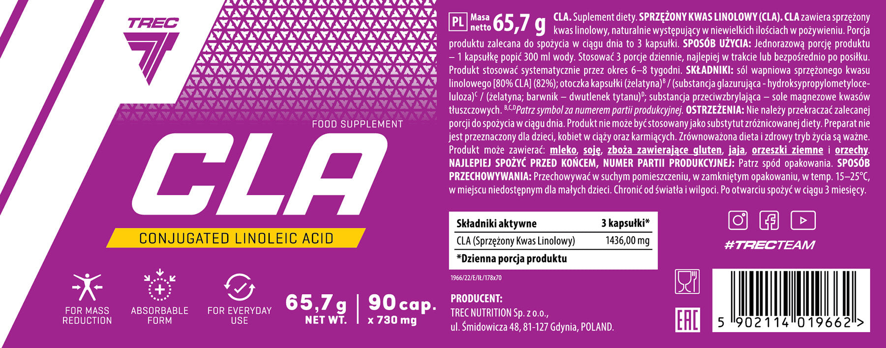 Trec Nutrition CLA SOFTGEL 90 Caps