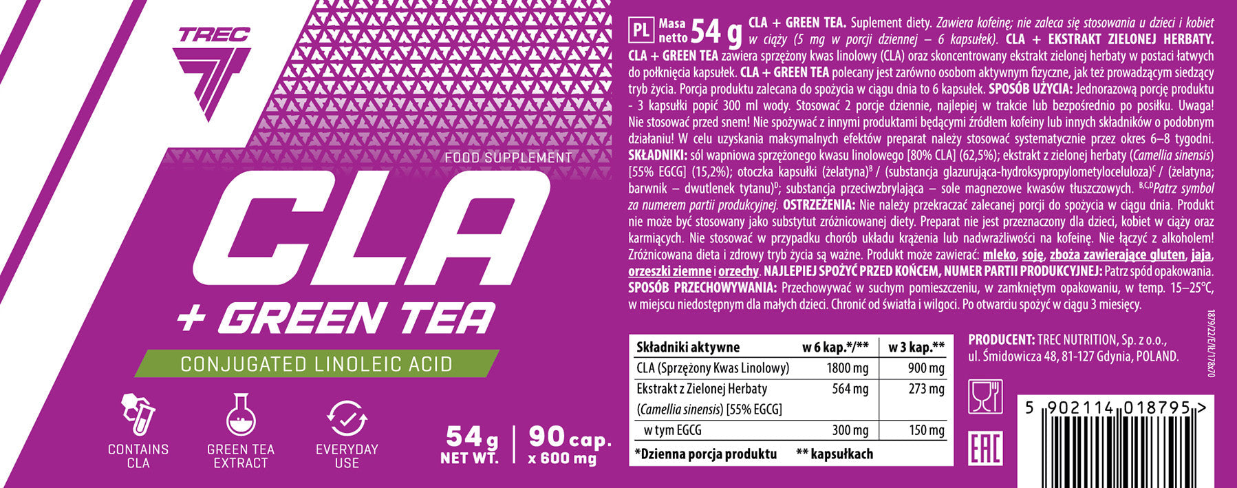 Trec Nutrition CLA + GREEN TEA 90 caps