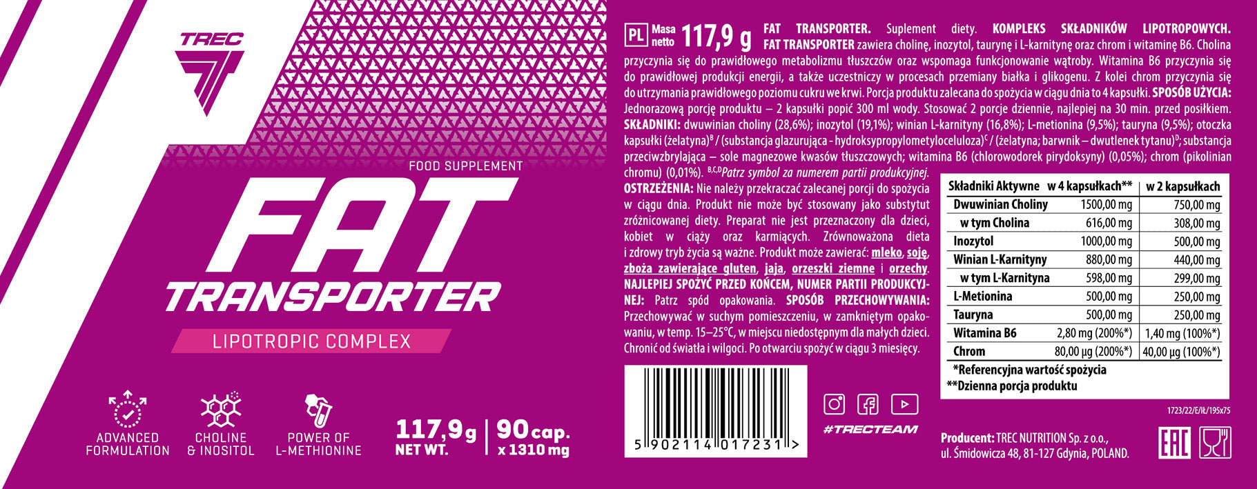 Trec Nutrition FAT TRANSPORTER 90 Caps