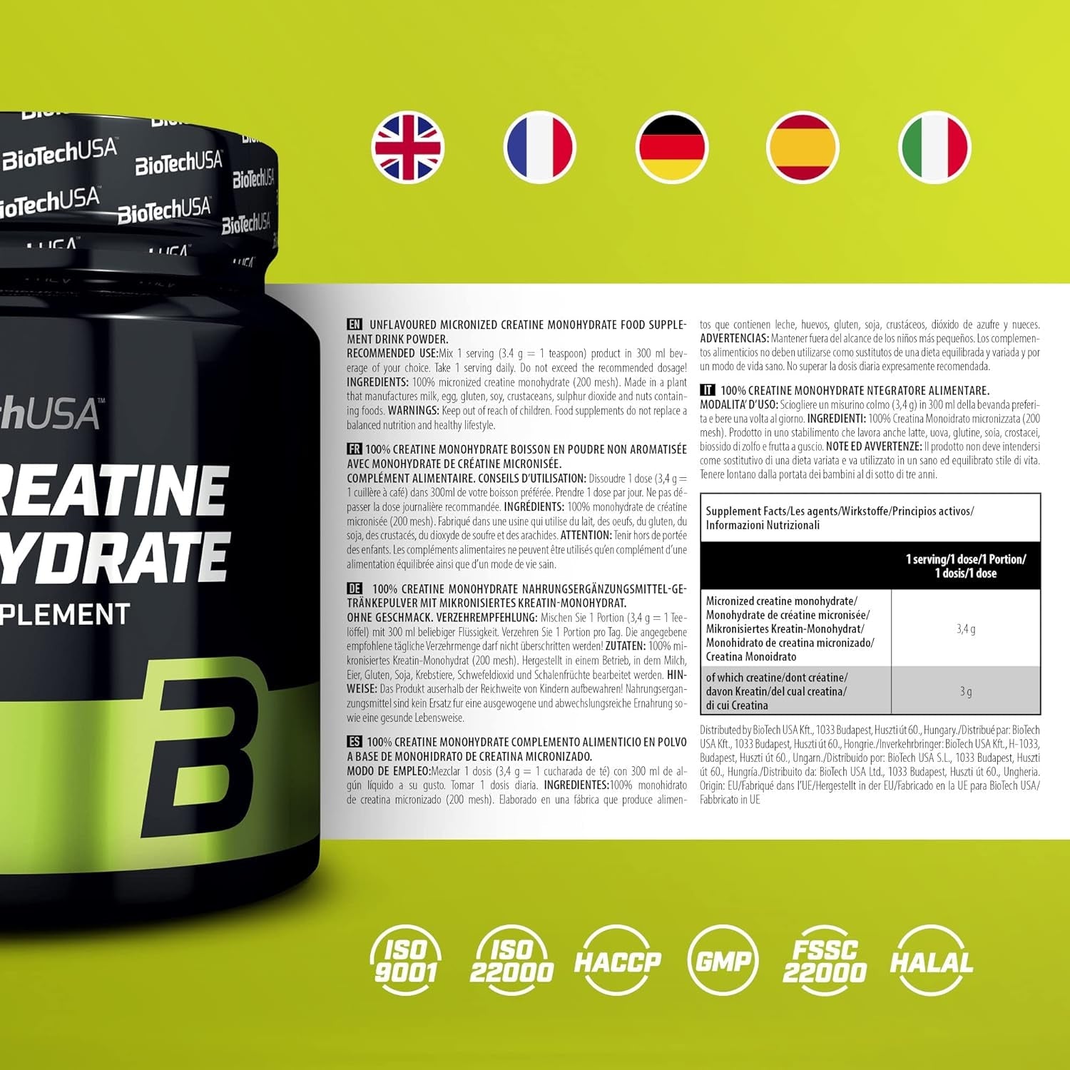 BioTech USA Creatine Monohydrate